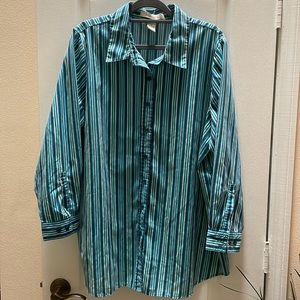 Roaman’s striped button down shirt